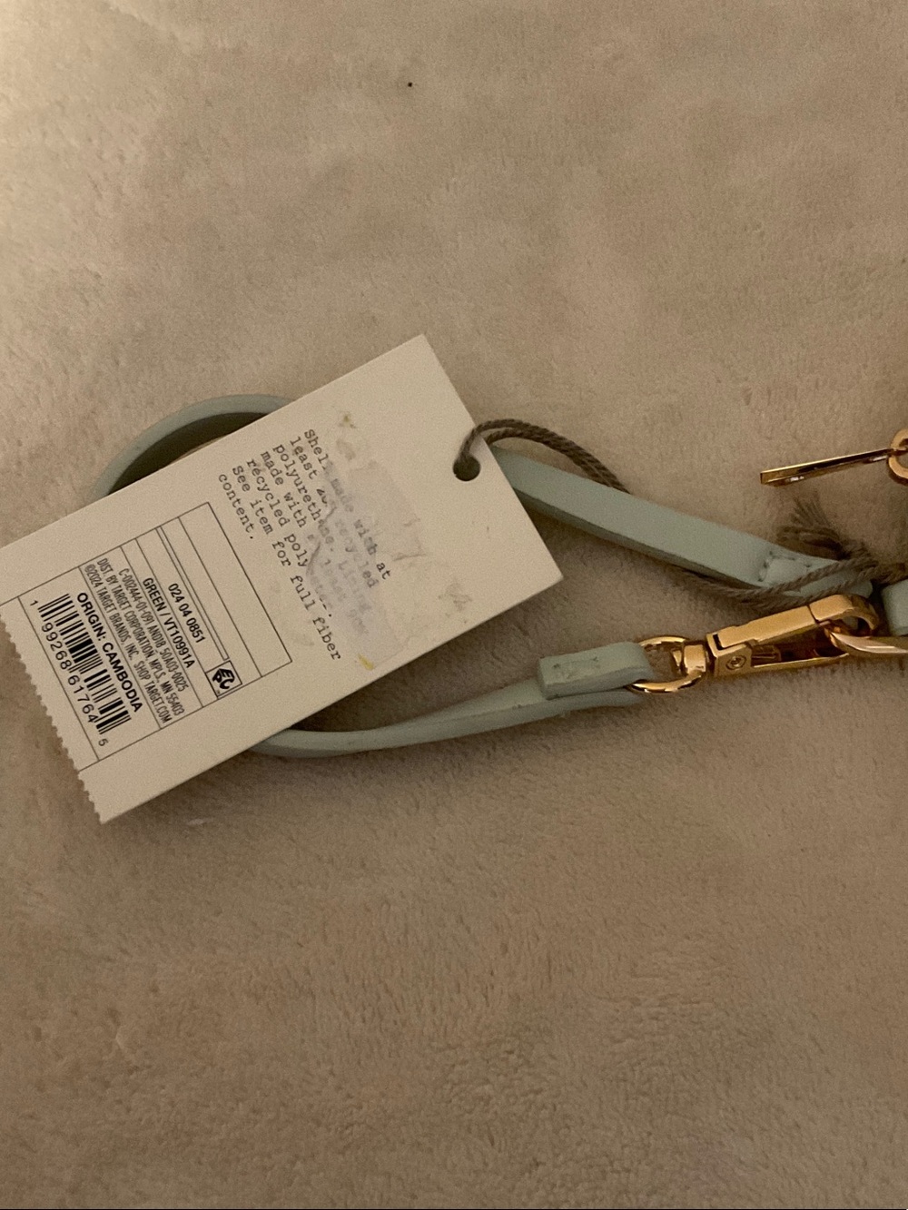 a new day Light Blue Heart Wristlet with Pink "TEXT ME" Detail - Picture 5 of 5